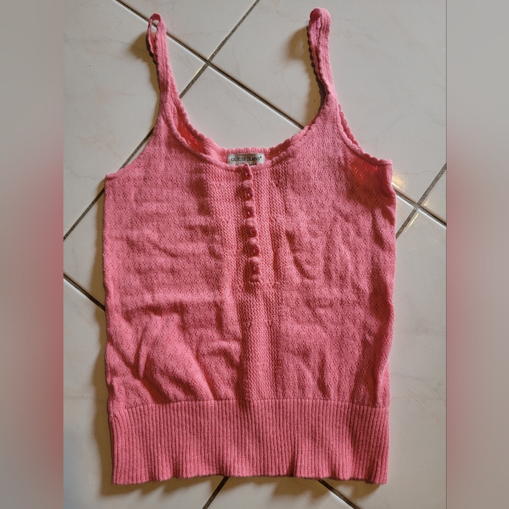 Womens knit cami,pink,size small